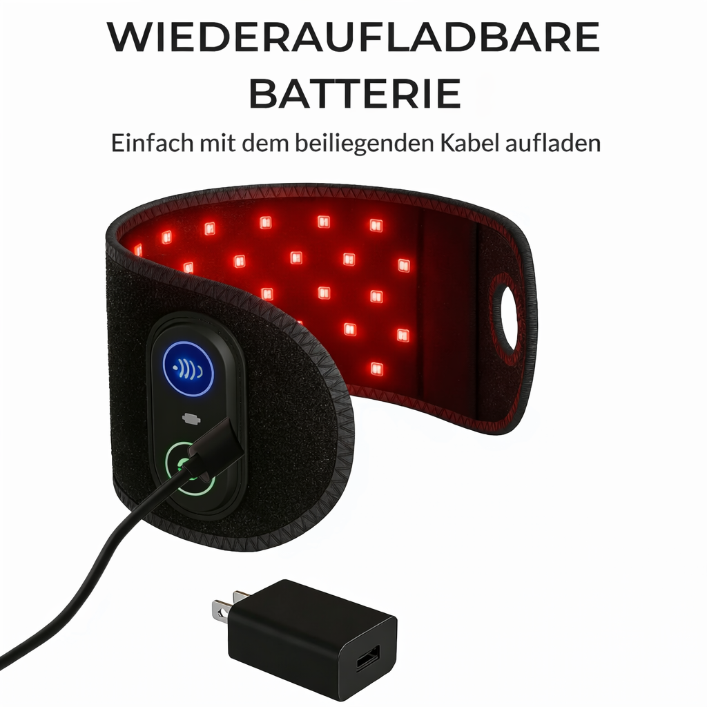 VELOTAN - Rotlichttherapie Handgelenk-Bandage zur Schmerzlinderung und Regeneration